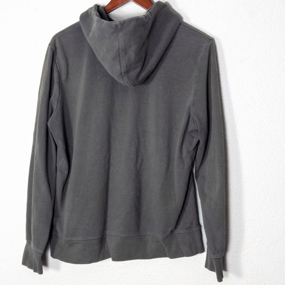 The North Face Gray Fleece Hoodie Rainbow Logo Size L Athleisure Outdoors - Picture 2 of 9